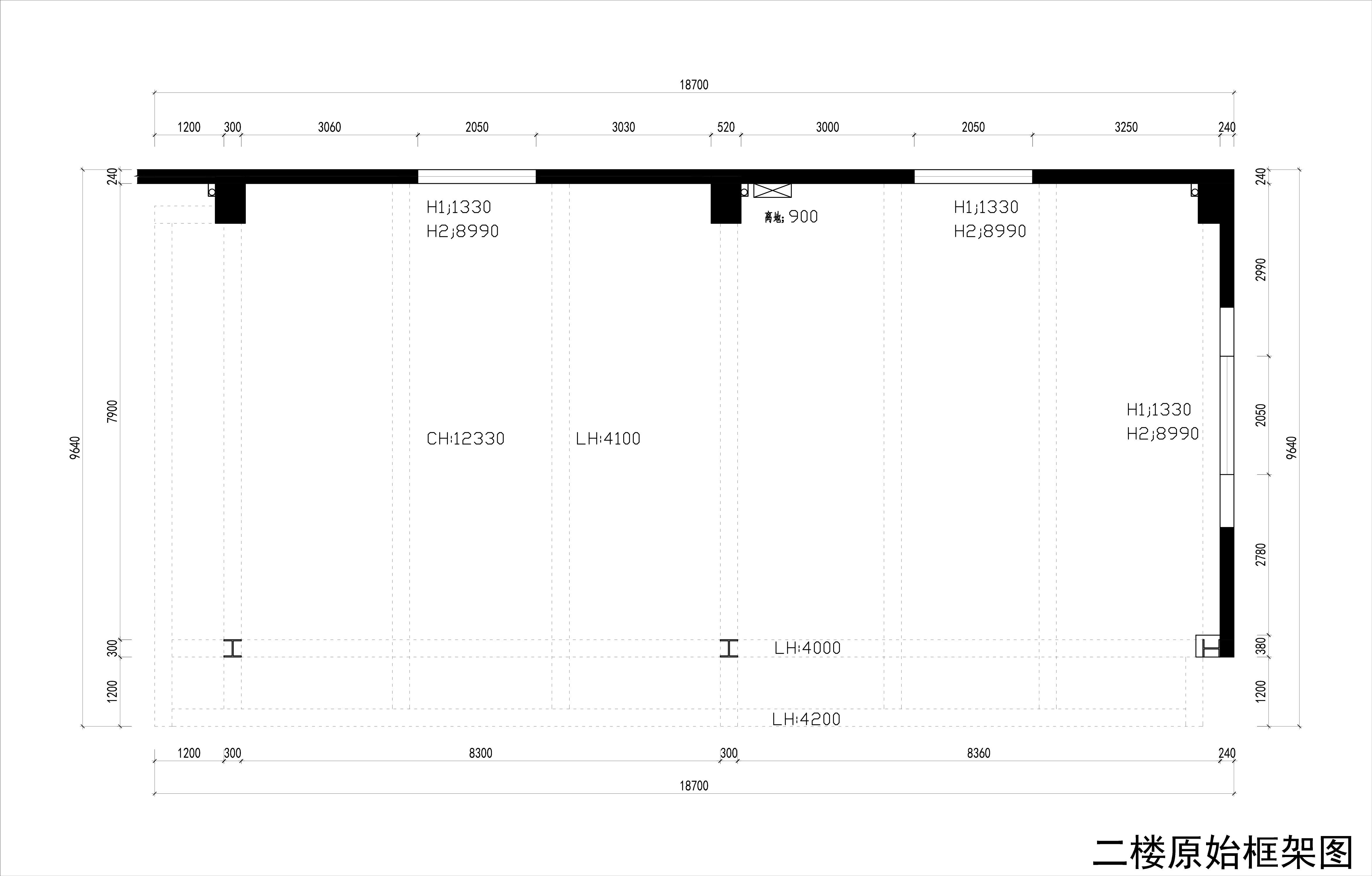 二樓原始框架圖